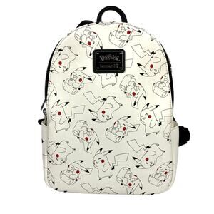 Loungefly Pokemon Pikachu Mini Backpack White 2019 Retired EUC